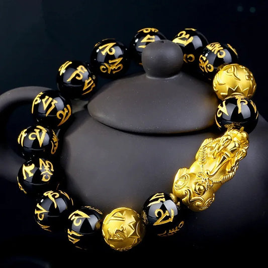 Black Obsidian Wealth Bracelets